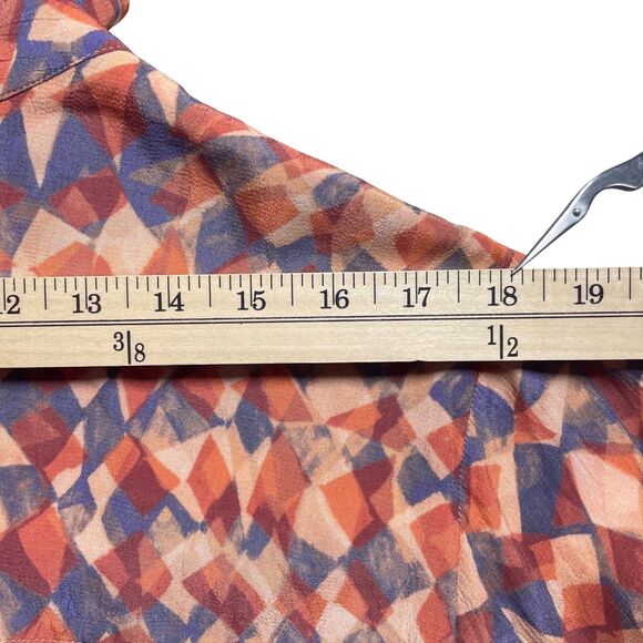 Soft Surroundings Atacama Patchwork Maxi Dress 1X Boho Orange Blue - Picture 13 of 16